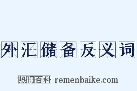 外汇储备反义词是什么意思的图片